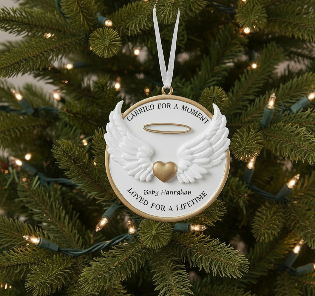 PX Carried for a moment memorial Personalised Christmas Ornament