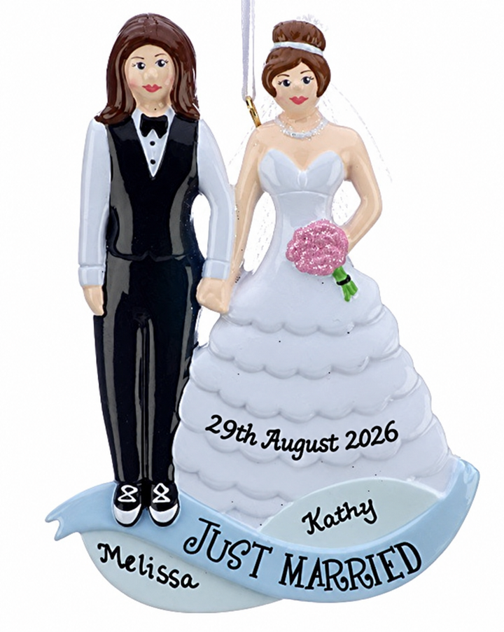 Same Sex Marriage Dress & Suit Personalised Ornament