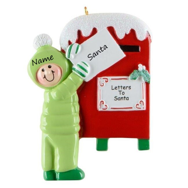 Childs Letter to Santa Personalised Christmas Ornament