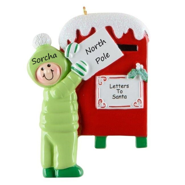 Childs Letter to Santa Personalised Christmas Ornament