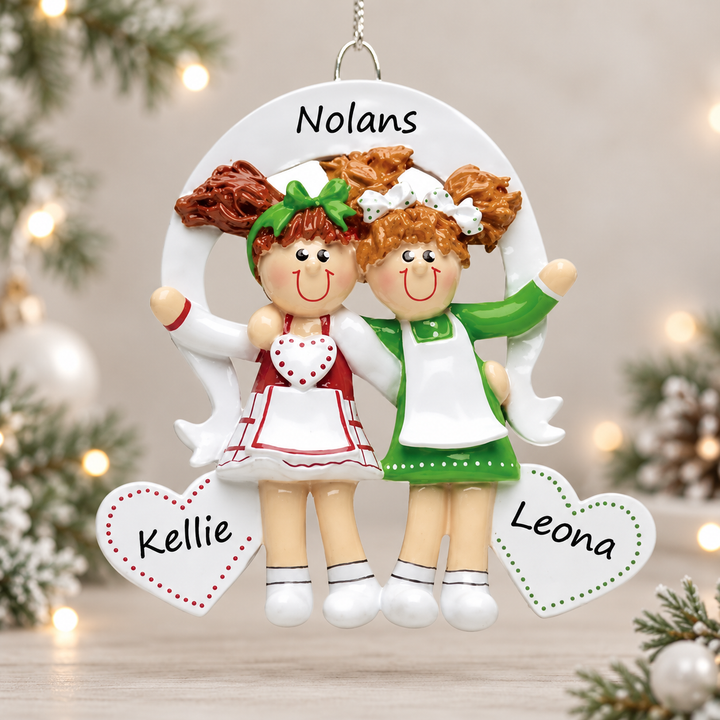 Friends/Sisters 2 Personalised Christmas Ornament