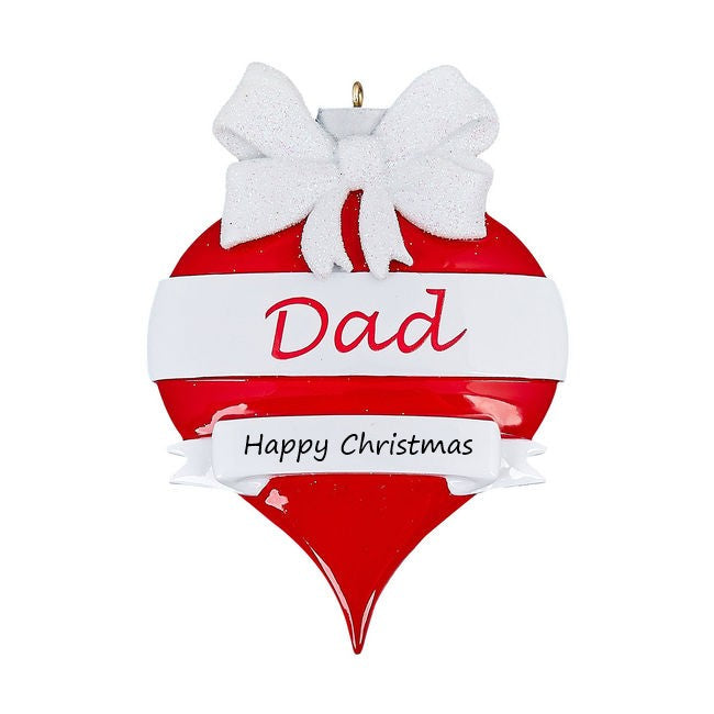 Dad Bauble Personalised Christmas Ornament