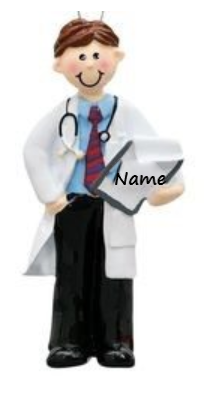 Doctor Man Personalised Christmas Ornament