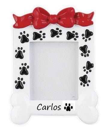 Dog Bone Frame Personalised Christmas Ornament