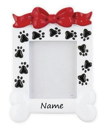 Dog Bone Frame Personalised Christmas Ornament