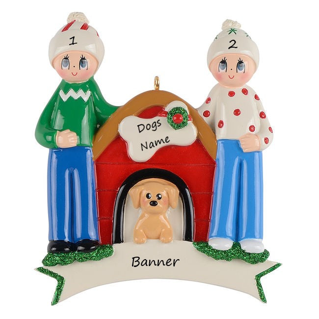 Dog House 2 Personalised Christmas Ornament