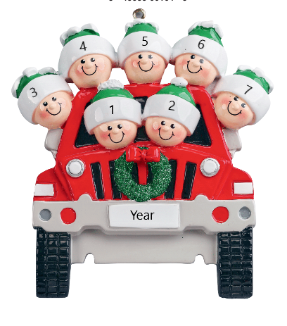 Driving Home for Christmas 7 Personalised Christmas Ornament