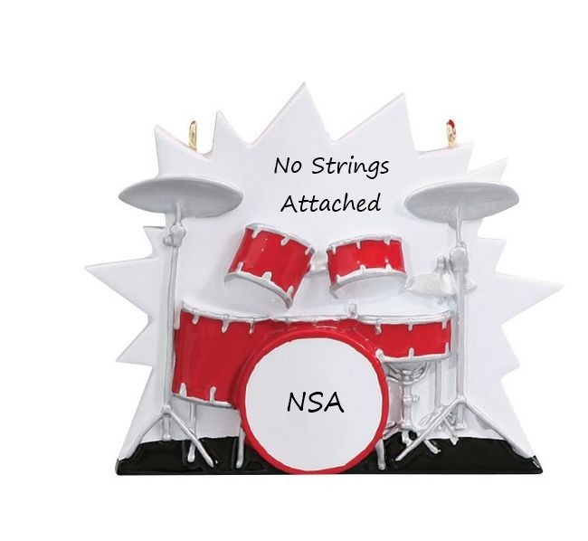 Drums Personalised Christmas Ornament