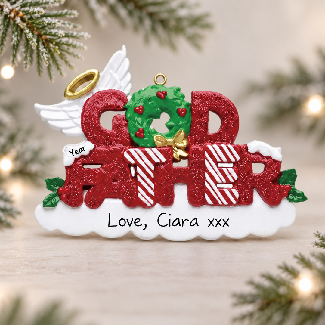 Godfather Personalised Christmas Ornament