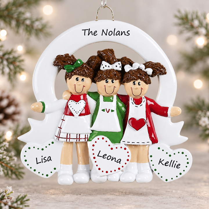 Friends/Sisters 3 Personalised Christmas Ornament
