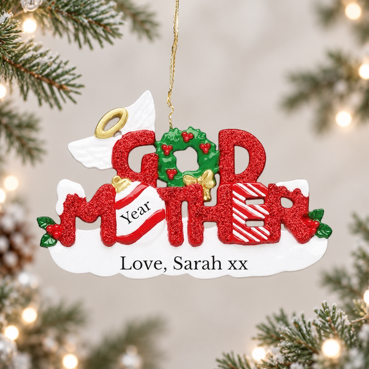 Godmother Personalised Christmas Ornament
