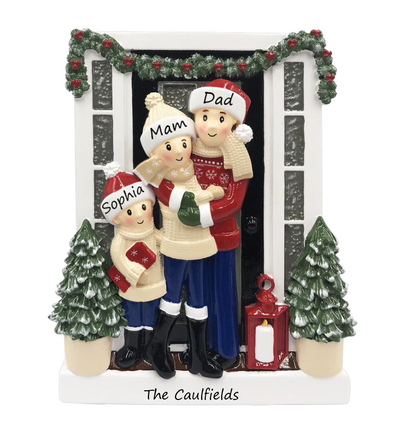 PX Farm House Family 3 Personalised Ornament