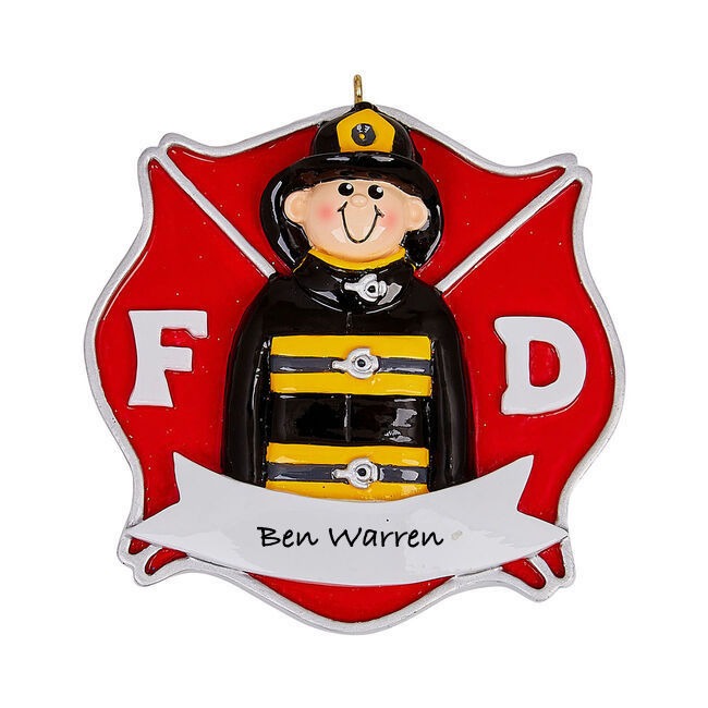 Firefighter Personalised Christmas Ornament