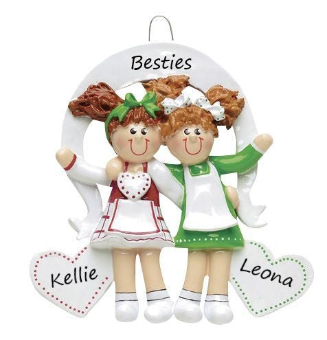 Friends/Sisters 2 Personalised Christmas Ornament