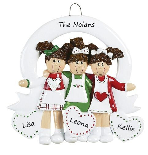 Friends/Sisters 3 Personalised Christmas Ornament