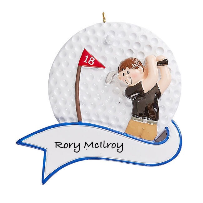 Golf Boy Personalised Christmas Ornament