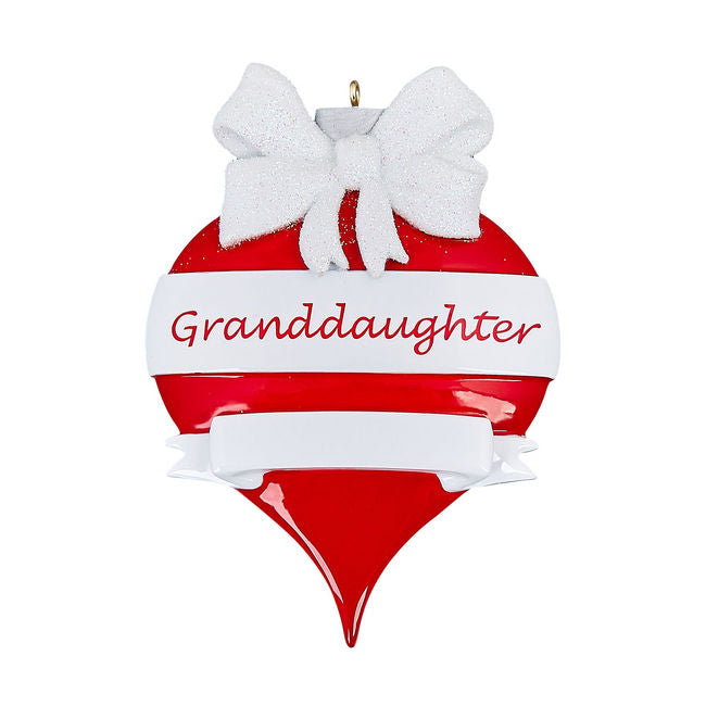 Granddaughter Bauble Personalised Christmas Ornament