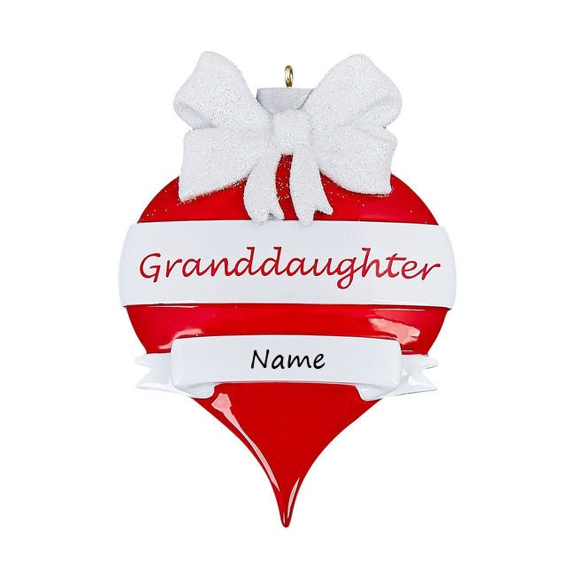 Granddaughter Bauble Personalised Christmas Ornament