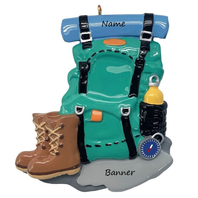 Hiking Gear Personalised Christmas Ornament