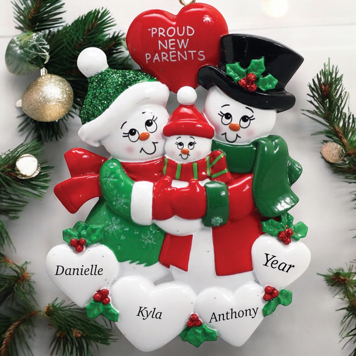 Proud New Parents Personalised Christmas Ornament (84)