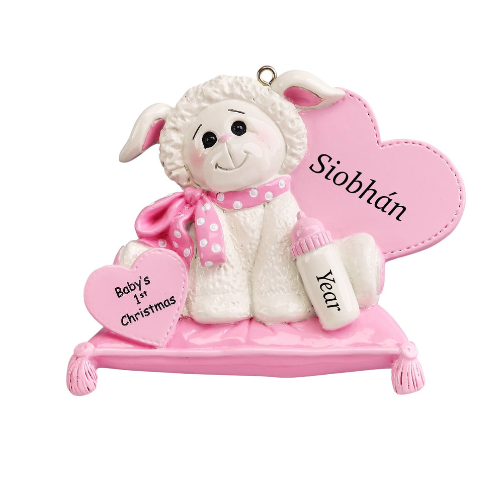 Baby lamb 1st Christmas ornament