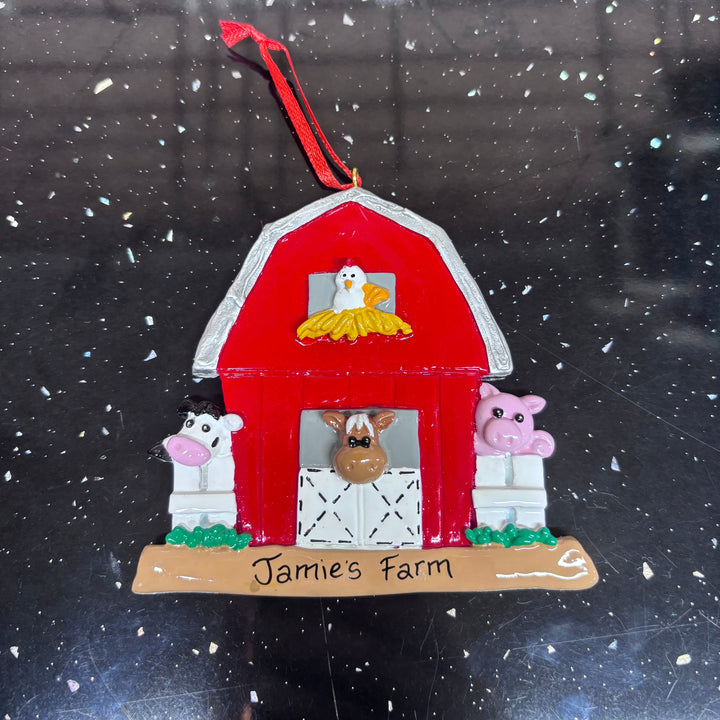Farm Animals Personalised Christmas Ornament