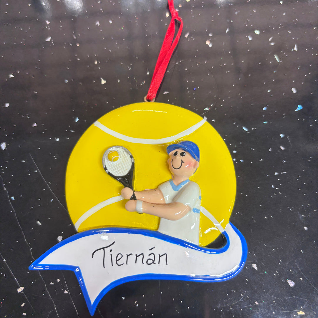 Tennis Personalised Christmas Ornament