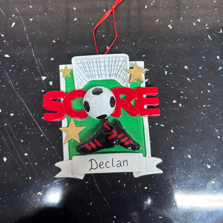 Soccer Field Personalised Christmas Ornament