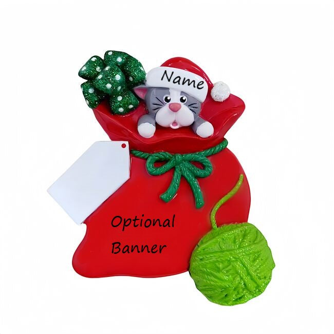 Kitty Bag Personalised Christmas Ornament