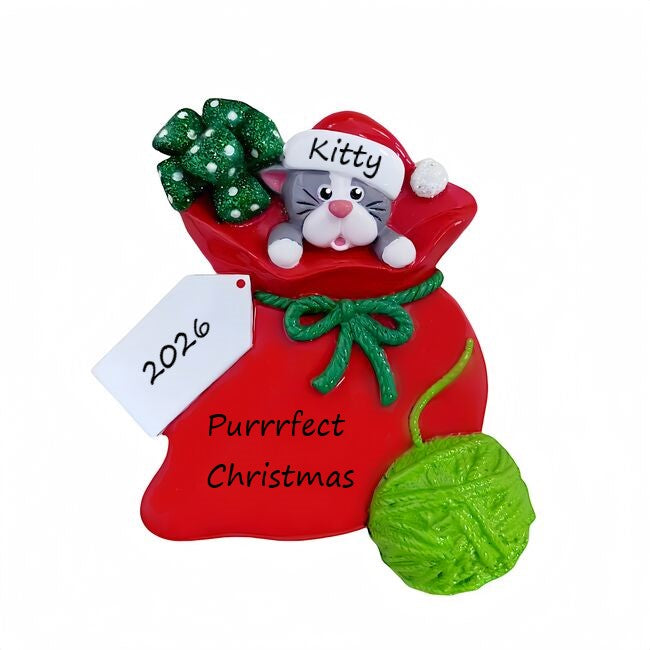 Kitty Bag Personalised Christmas Ornament