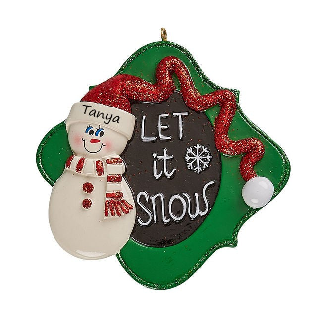 Let It Snow Personalised Christmas Ornament