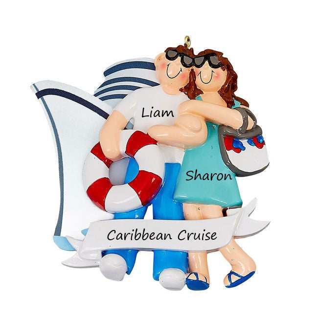 Love on a Cruise Ship Personalised Christmas Ornament