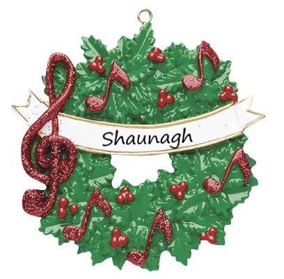 Music Wreath Personalised Christmas Ornamant