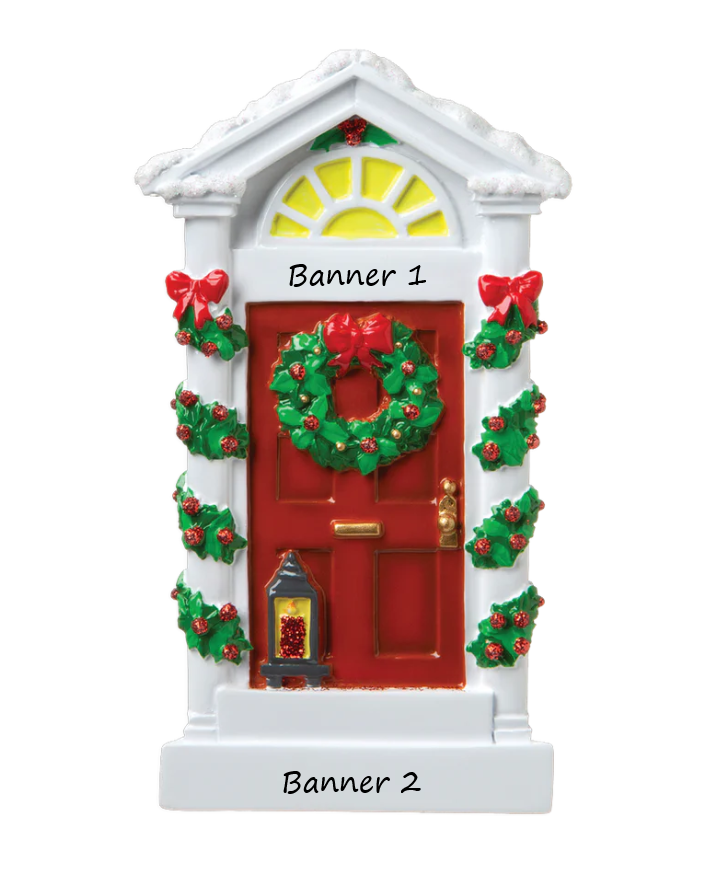 PX Brown Garland Door Personalised Christmas Ornament
