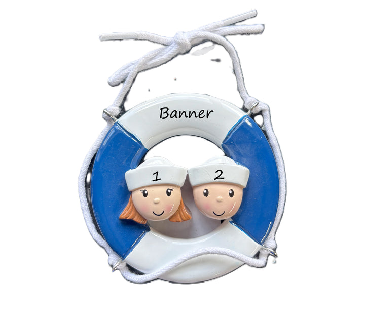 PX Cruise Ship Couple Personalised Christmas Ornament