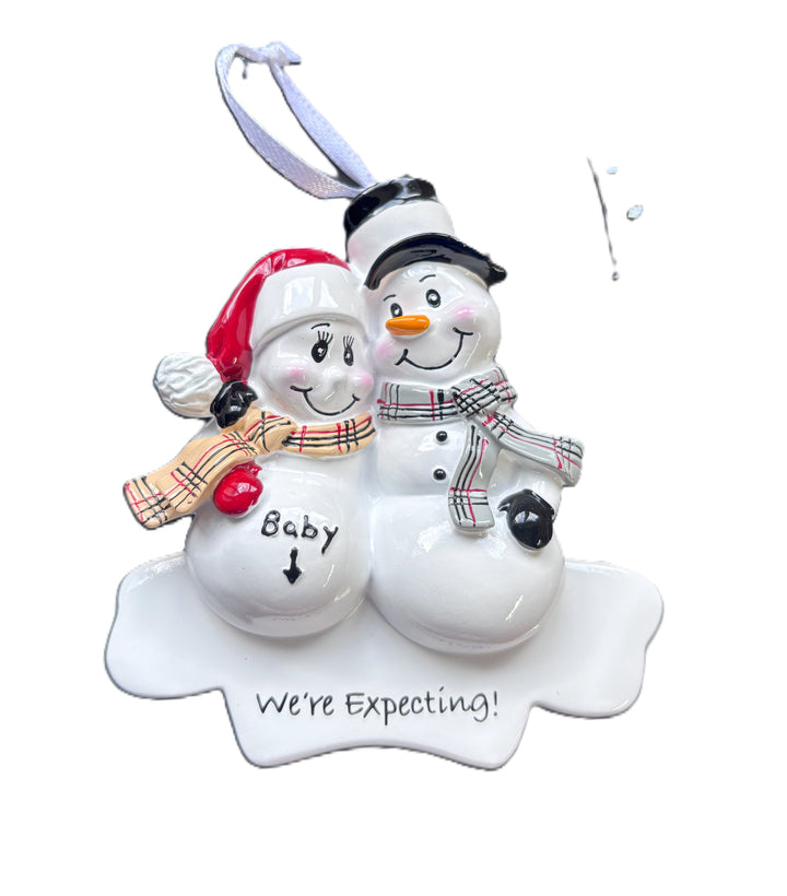 PX We're Expecting Personalised Christmas Ornament