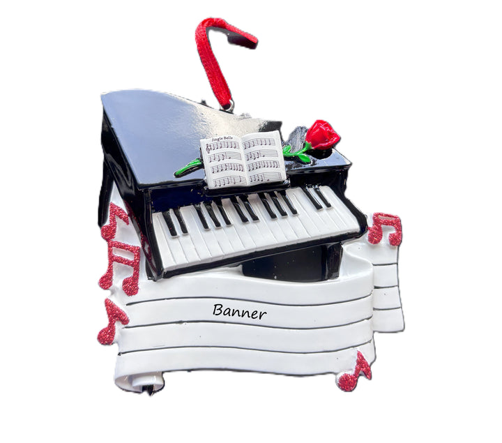 PX New Piano Personalised Christmas Ornament