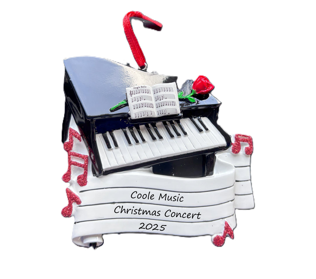 PX New Piano Personalised Christmas Ornament