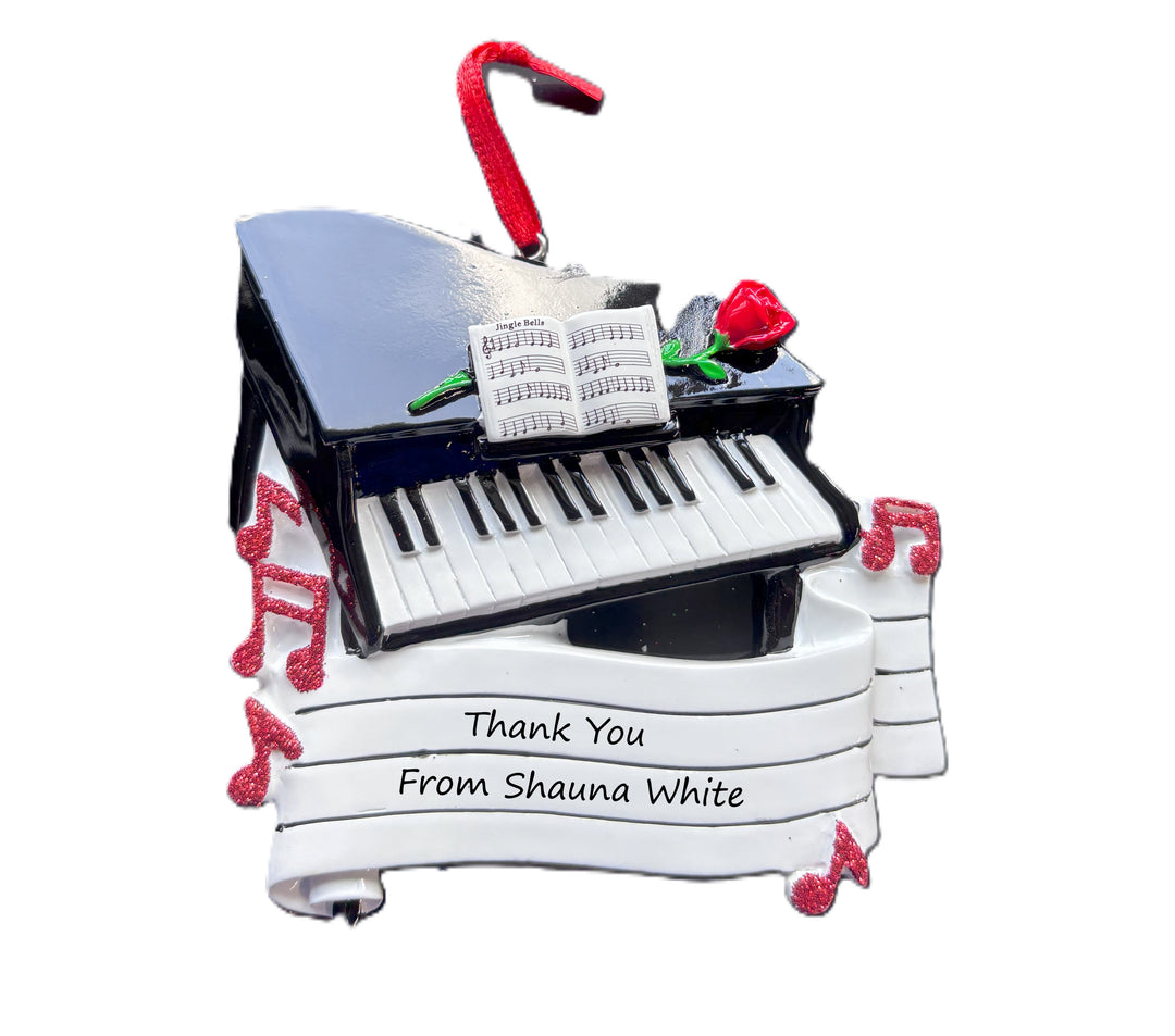 PX New Piano Personalised Christmas Ornament