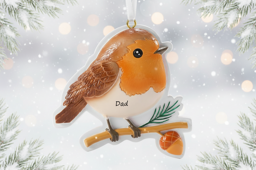 PX Robin Personalised Christmas Ornament