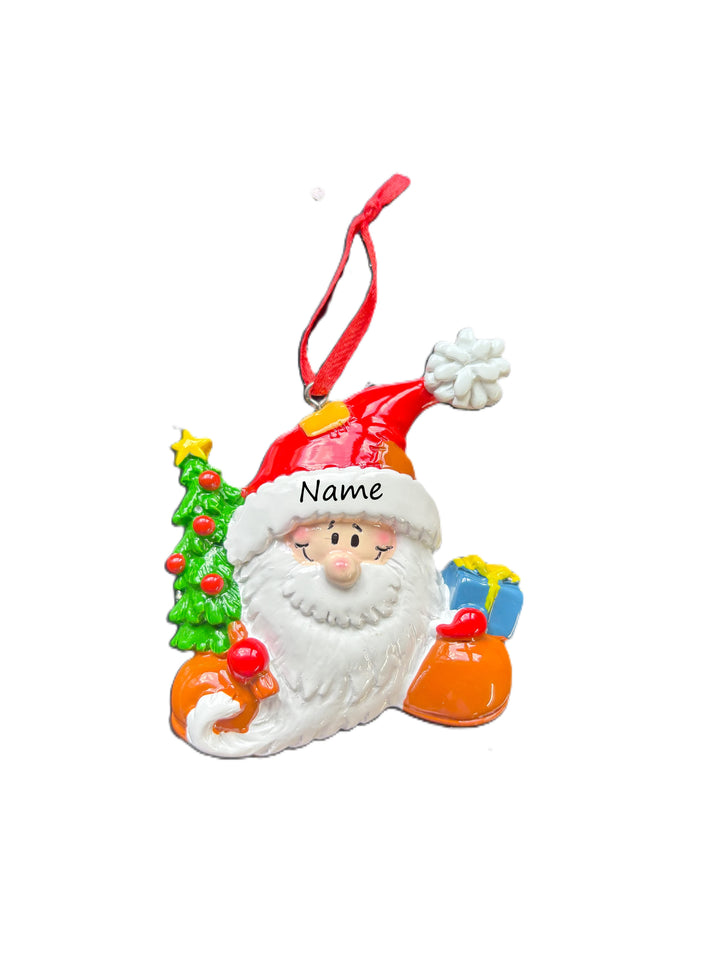 PX Santa Face in Cap Personalised Christmas Ornament