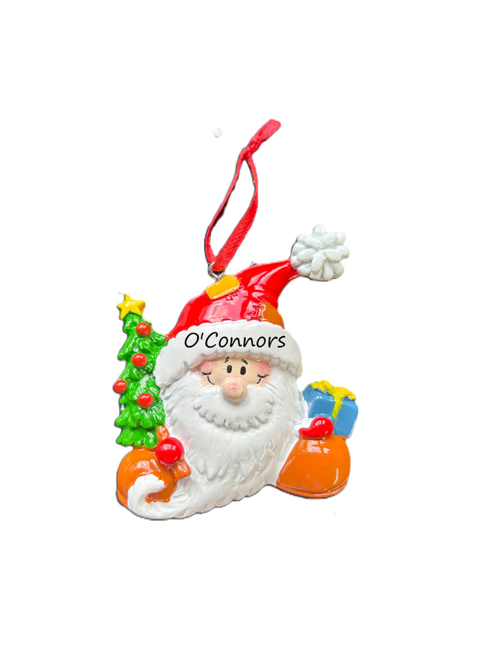PX Santa Face in Cap Personalised Christmas Ornament