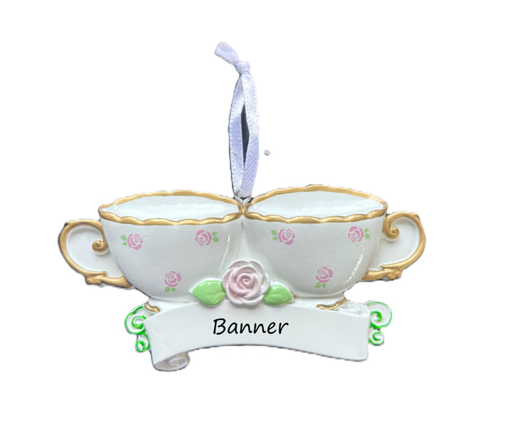 PX Tea Cup Personalised Christmas Ornament