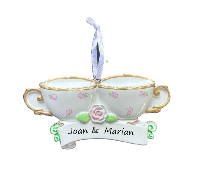 PX Tea Cup Personalised Christmas Ornament