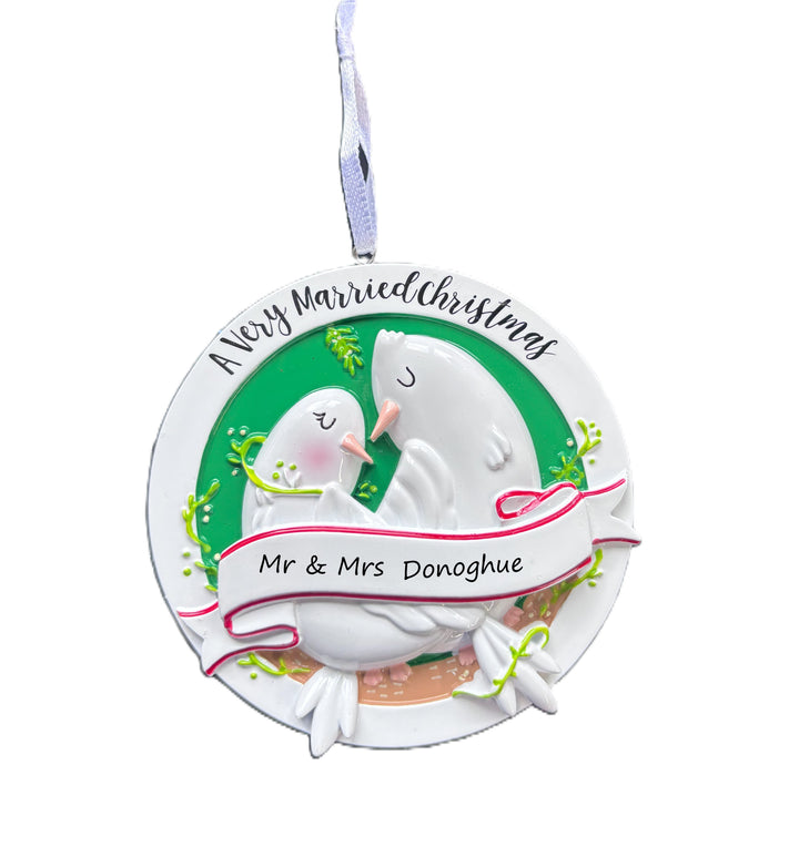 PX Very Married Christmas Personalised Ornament