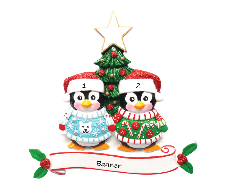 PX Penguin Sweaters 2 Personalised Ornament