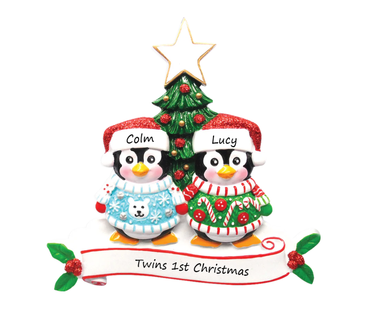 PX Penguin Sweaters 2 Personalised Ornament