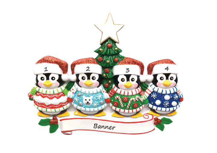 PX Penguin Sweaters 4 Personalised Ornament