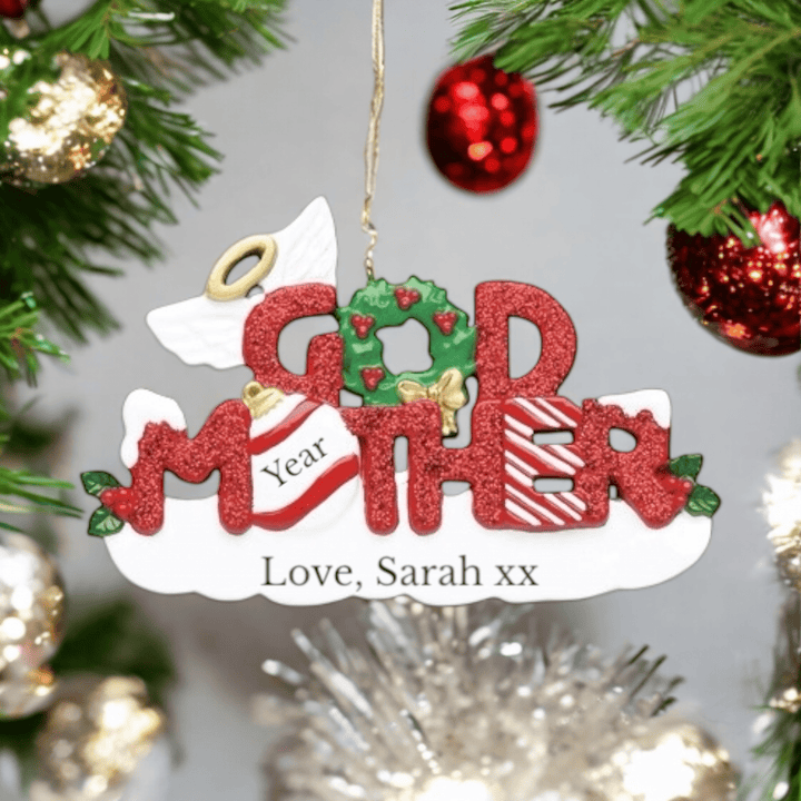 Godmother Personalised Christmas Ornament