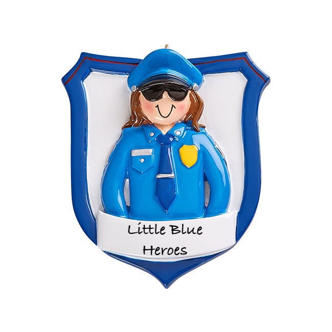 Police Woman Personalised Christmas Ornament